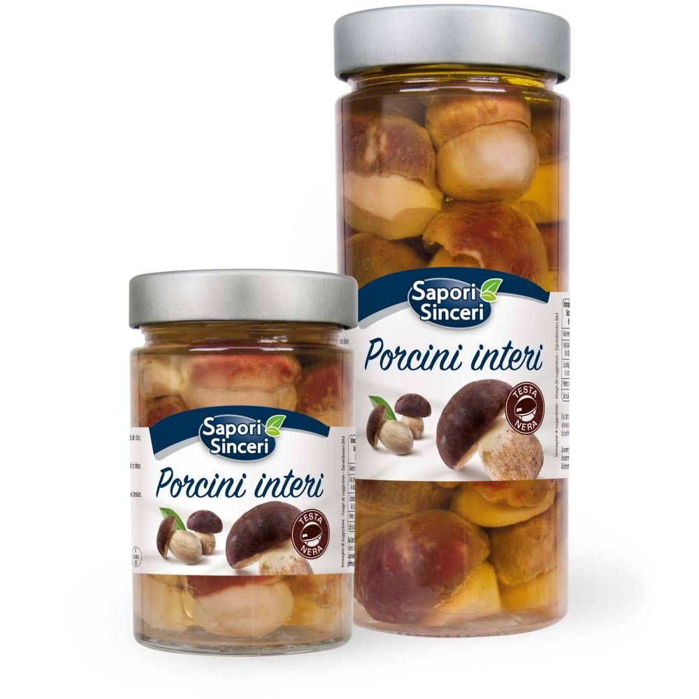 Porcini Testa Nera Interi in Olio d’Oliva